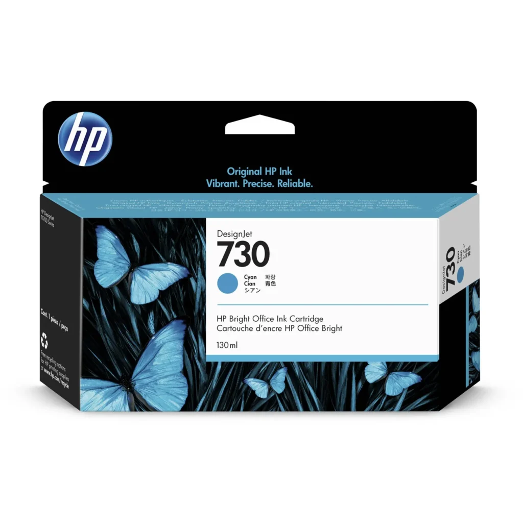 Cartucho de Tinta HP 730 Ciano PLUK 130 ml