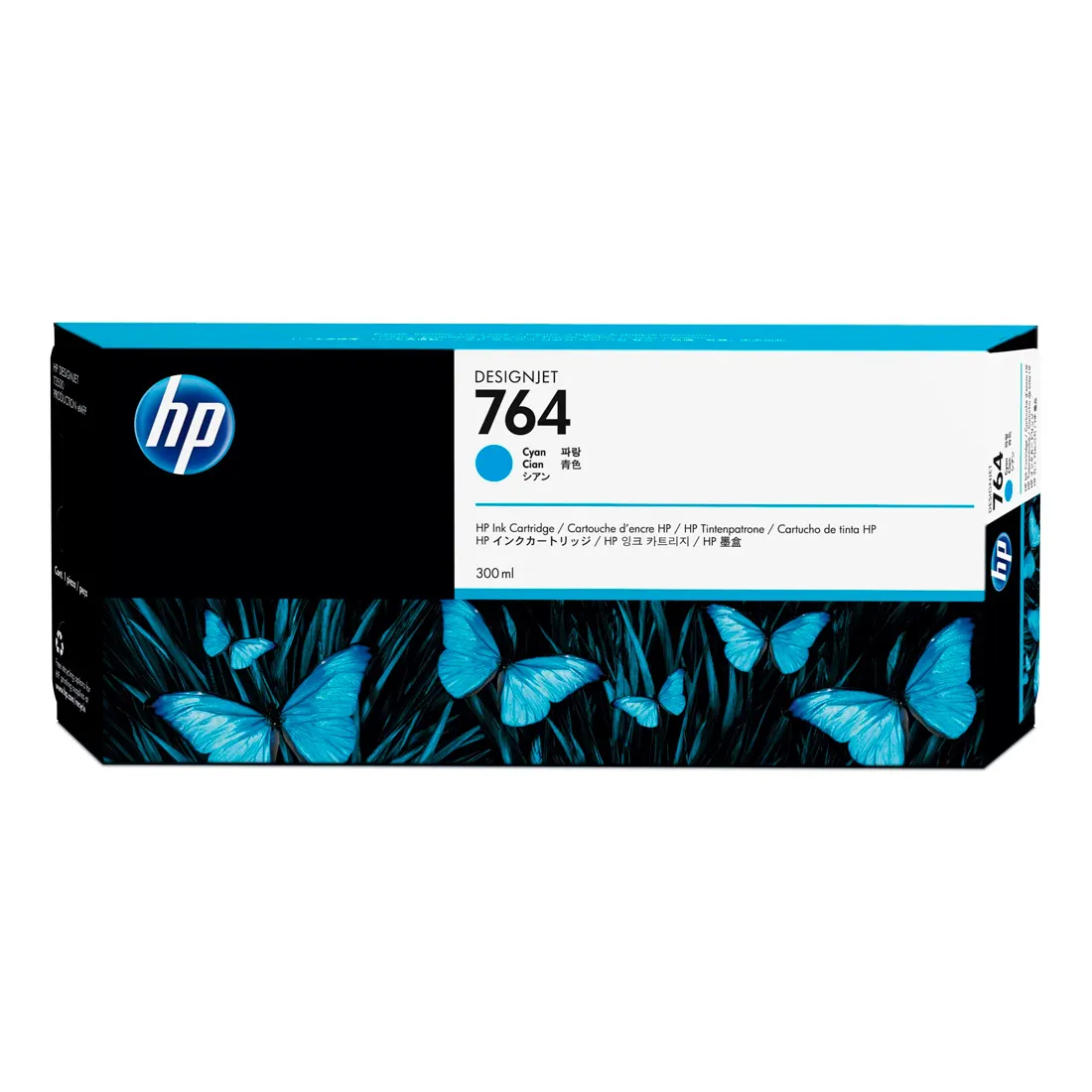 Cartucho de Tinta HP 764 Ciano PLUK 300ml