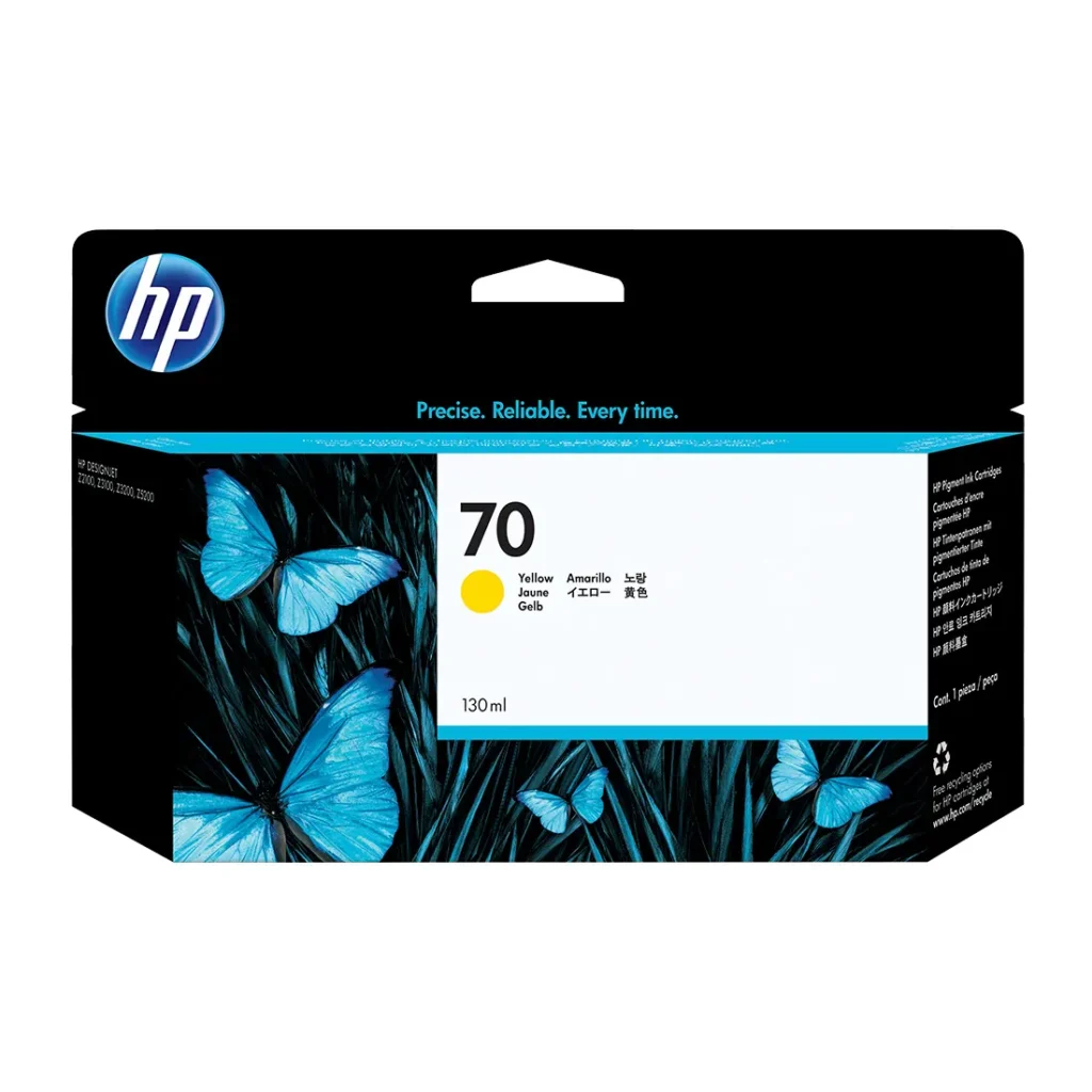 Cartucho de Tinta HP 70 Amarelo PLUK 130 ml