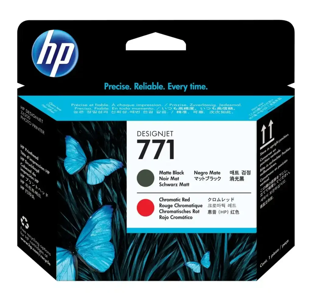Cabeça de Impressão HP 771A Preto Fosco/Vermelho PLUK
