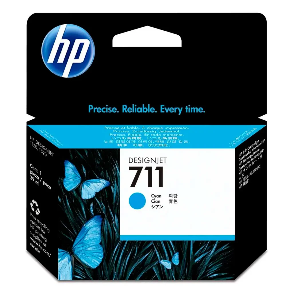 Cartucho de tinta HP 711 Ciano PLUK 29ml