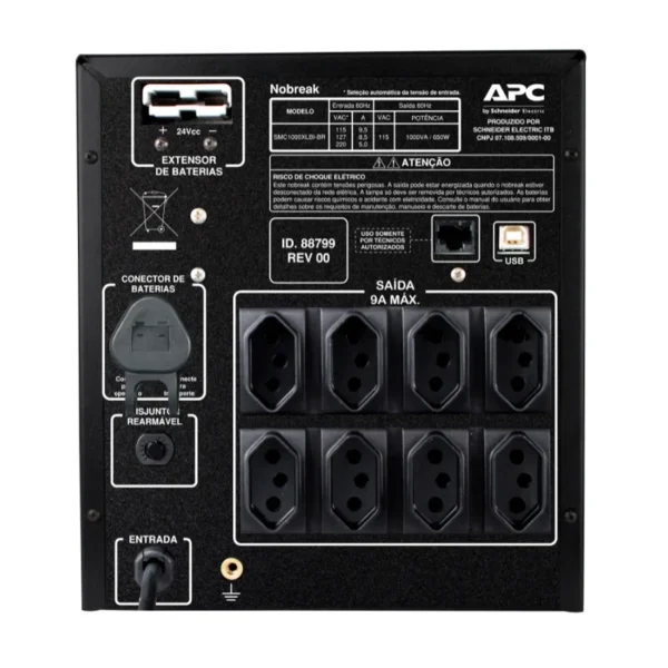 Nobreak APC Smart-UPS 1000VA Monofásico 220V - Imagem 2